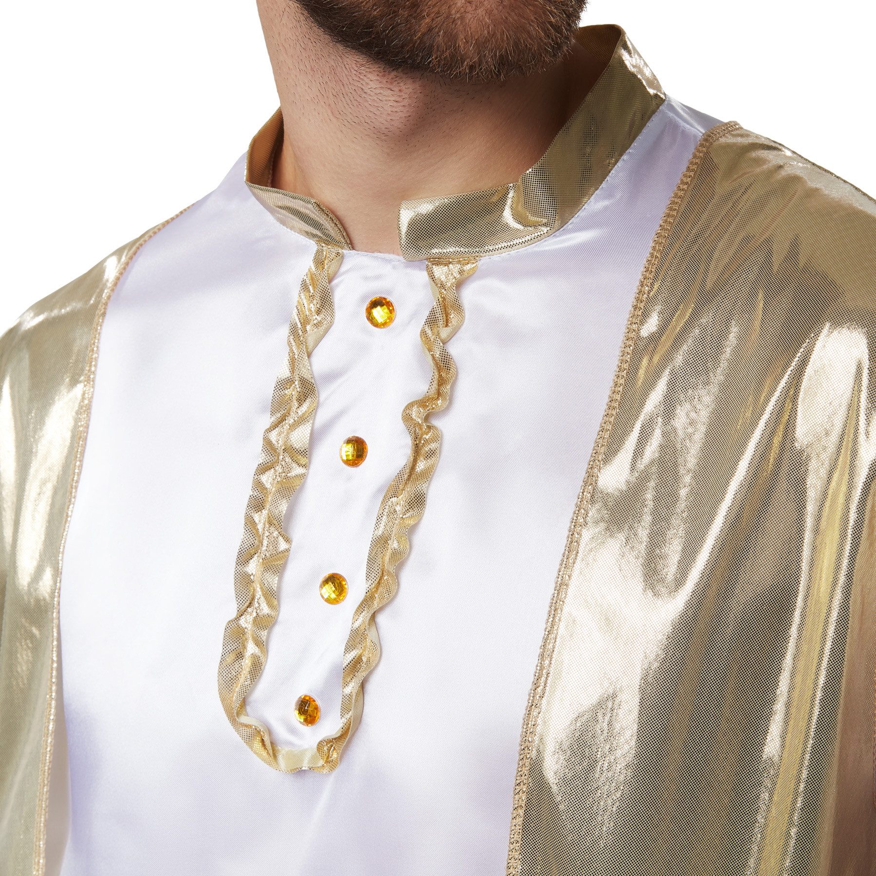 dressforfun Kostüm Herrenkostüm Prächtiger Sultan, Orientalisches Gewand mit vielen goldenen Elementen