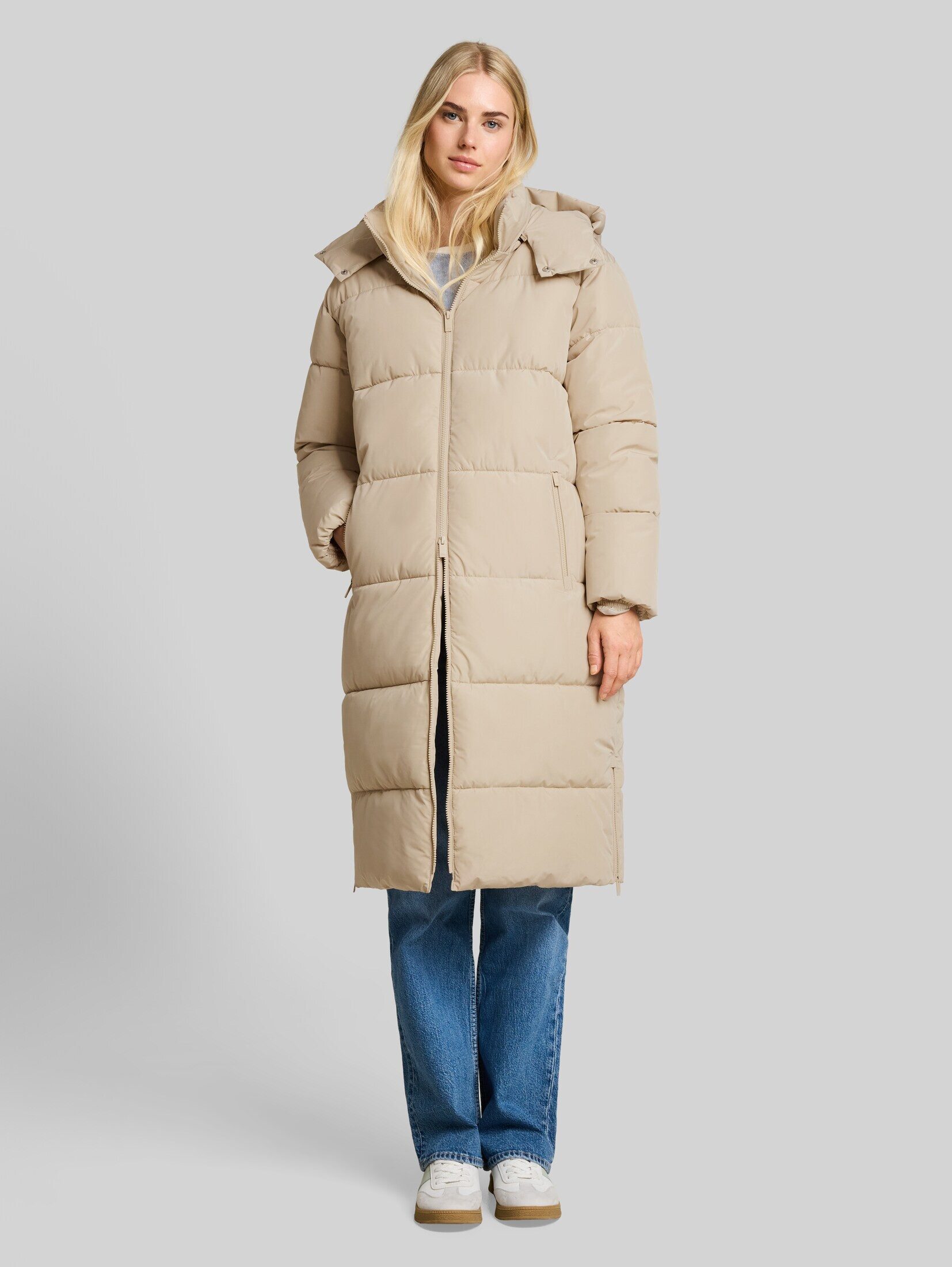 TOM TAILOR Denim Steppmantel Jacken Puffer-Mantel mit abnehmbarer Kapuze