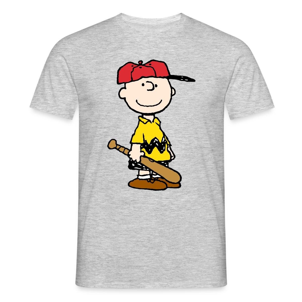 Spreadshirt Peanuts Charlie Brown Baseball Sport Männer T-Shirt (1-tlg)