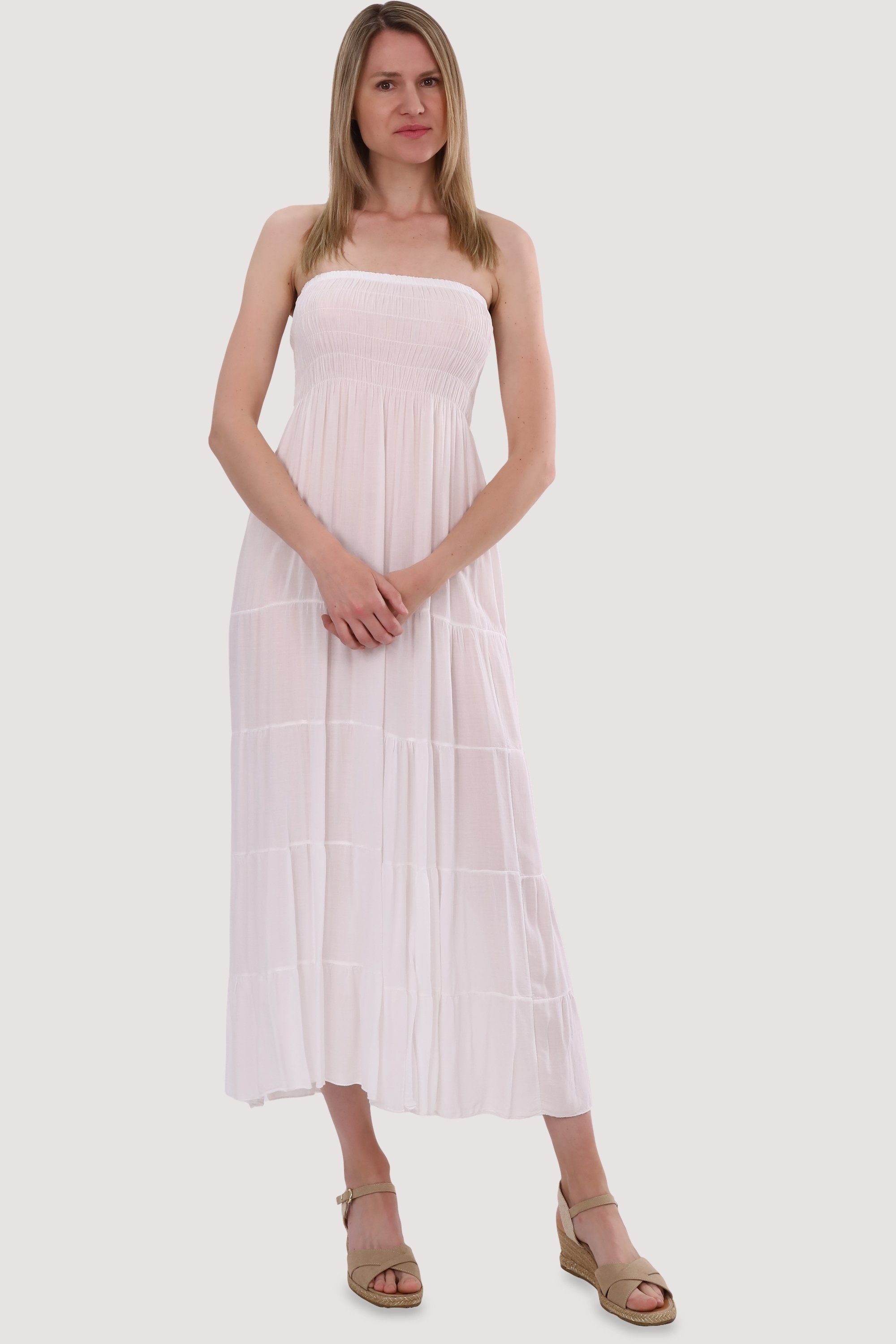 malito more than fashion Bandeaukleid 4635 figurumspielendes Sommerkleid Strandkleid Einheitsgröße
