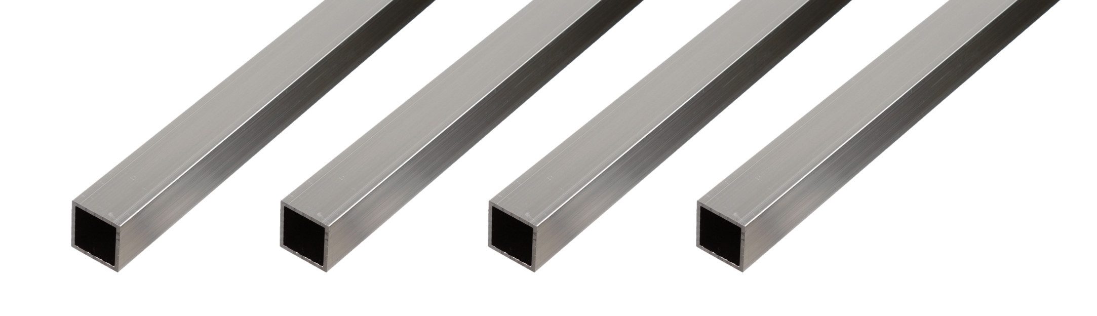 Alberts Profil (4-St), Alberts BA-Profil im Bundle, Vierkantrohr, Aluminium, natur, Länge 1 m