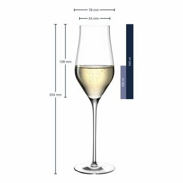 LEONARDO Champagnerglas Brunelli 2er Set 340 ml, Kristallglas