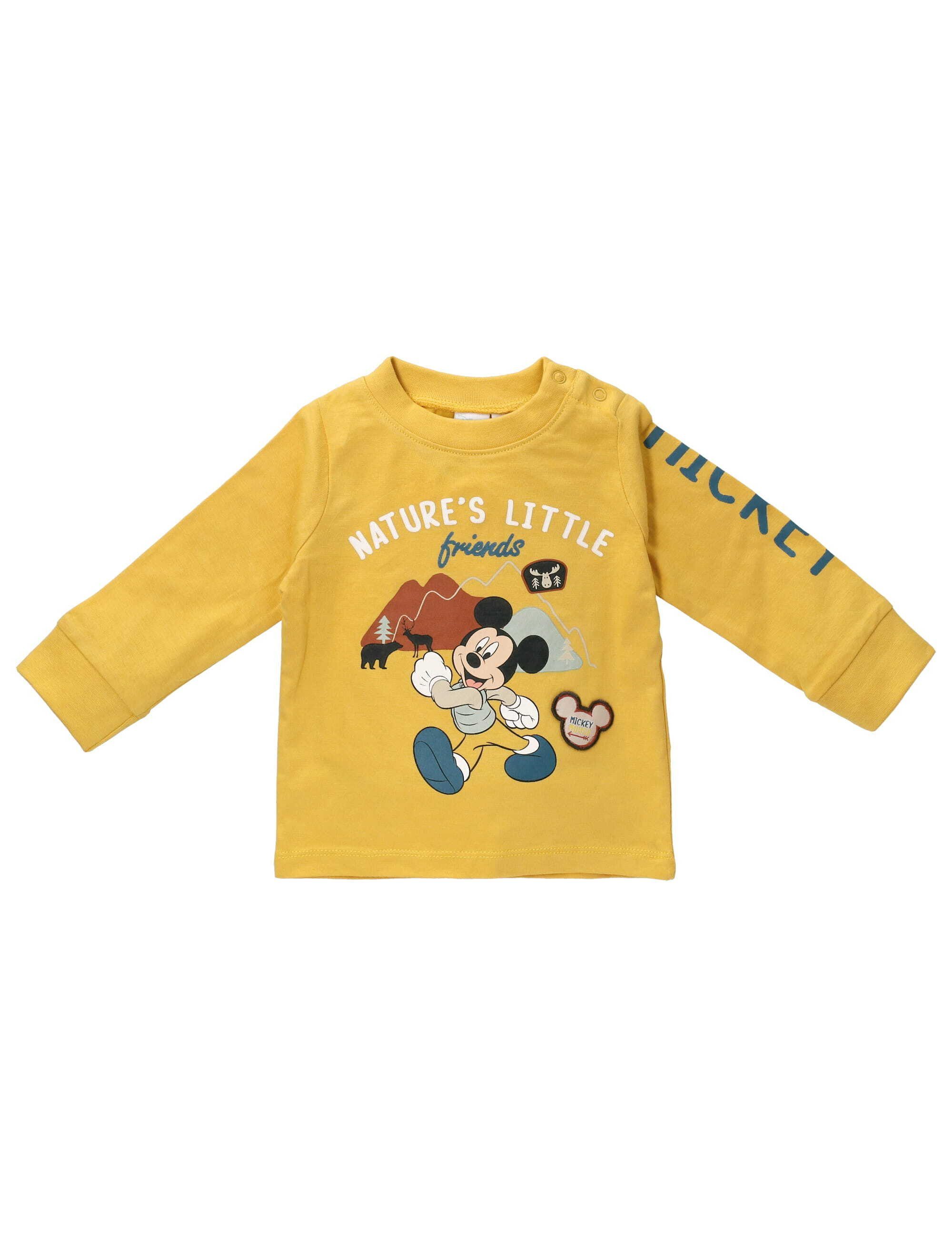 Disney Langarmshirt Pullover Mickey Mouse (1-tlg) gelb