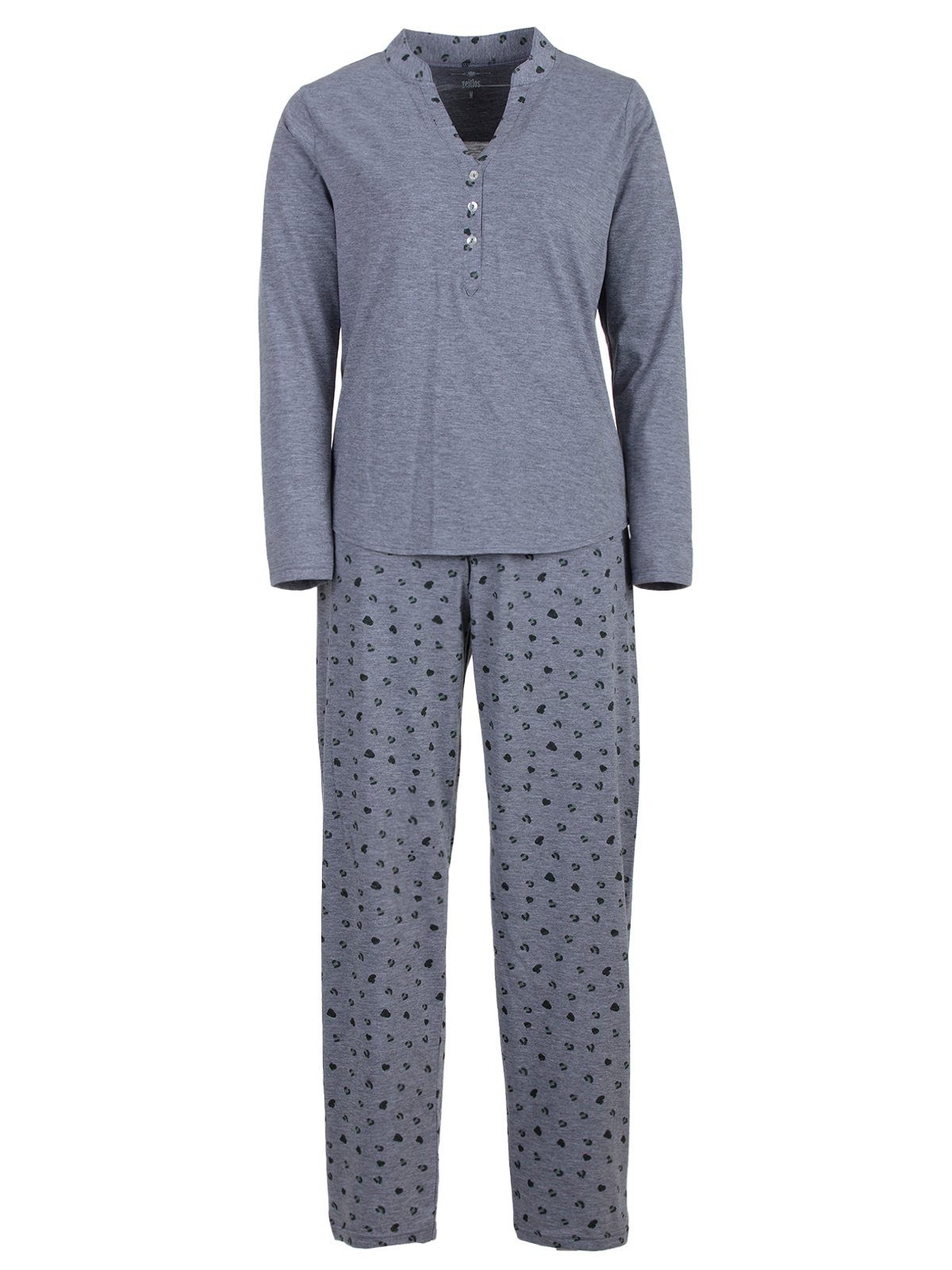Schlafanzug Pyjama Set Langarm - Heart