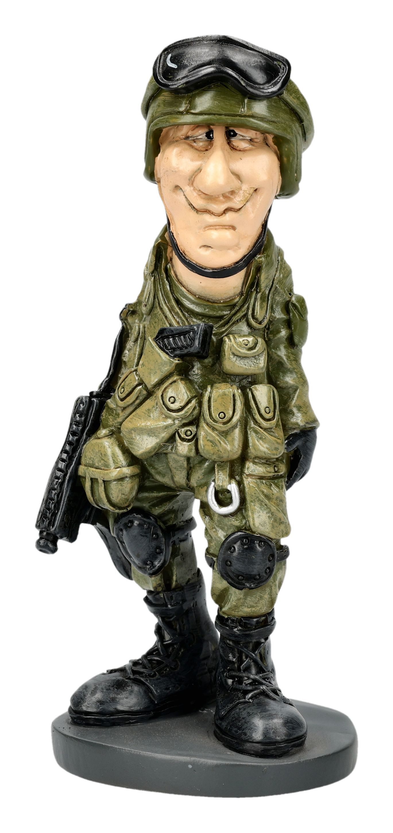 Figuren Shop GmbH Dekofigur Soldat Figur – Witzige Militär Deko Statue von Warren Stratford 13 cm