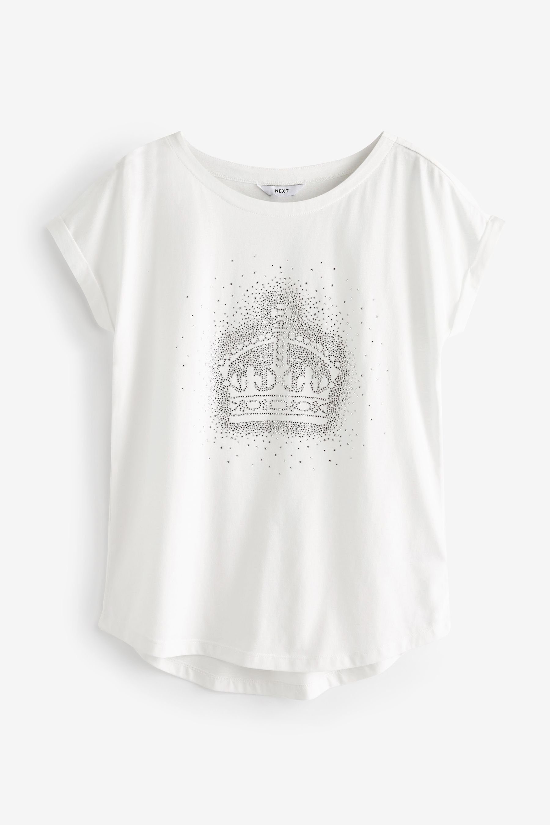 T-Shirt Kings mit Glitzerkrone – Next T-Shirt (1-tlg) Coronation