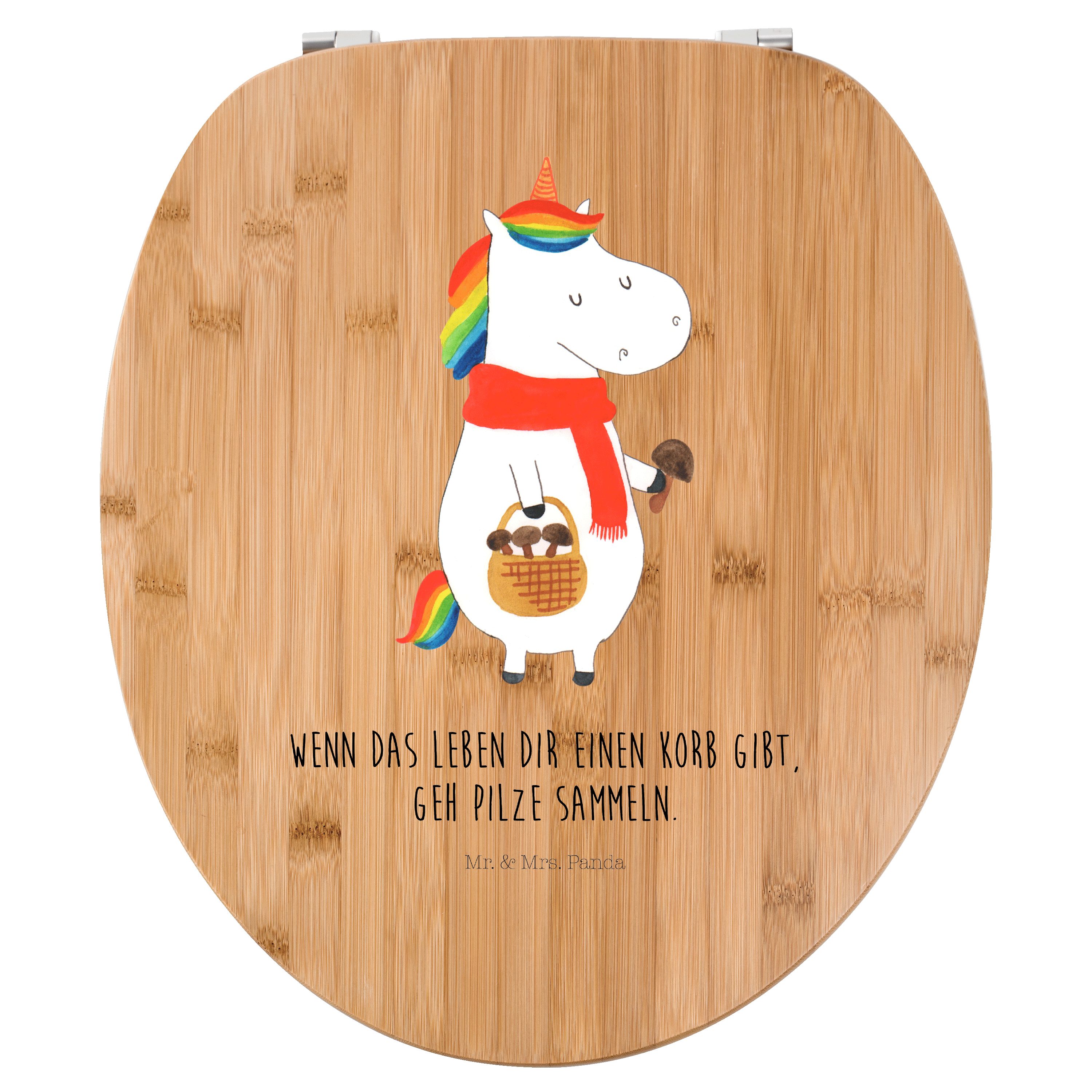 WC-Sitz Einhorn Pilz - Transparent - Geschenk, Unicorn, WC-Sitz, Toilette, Ei
