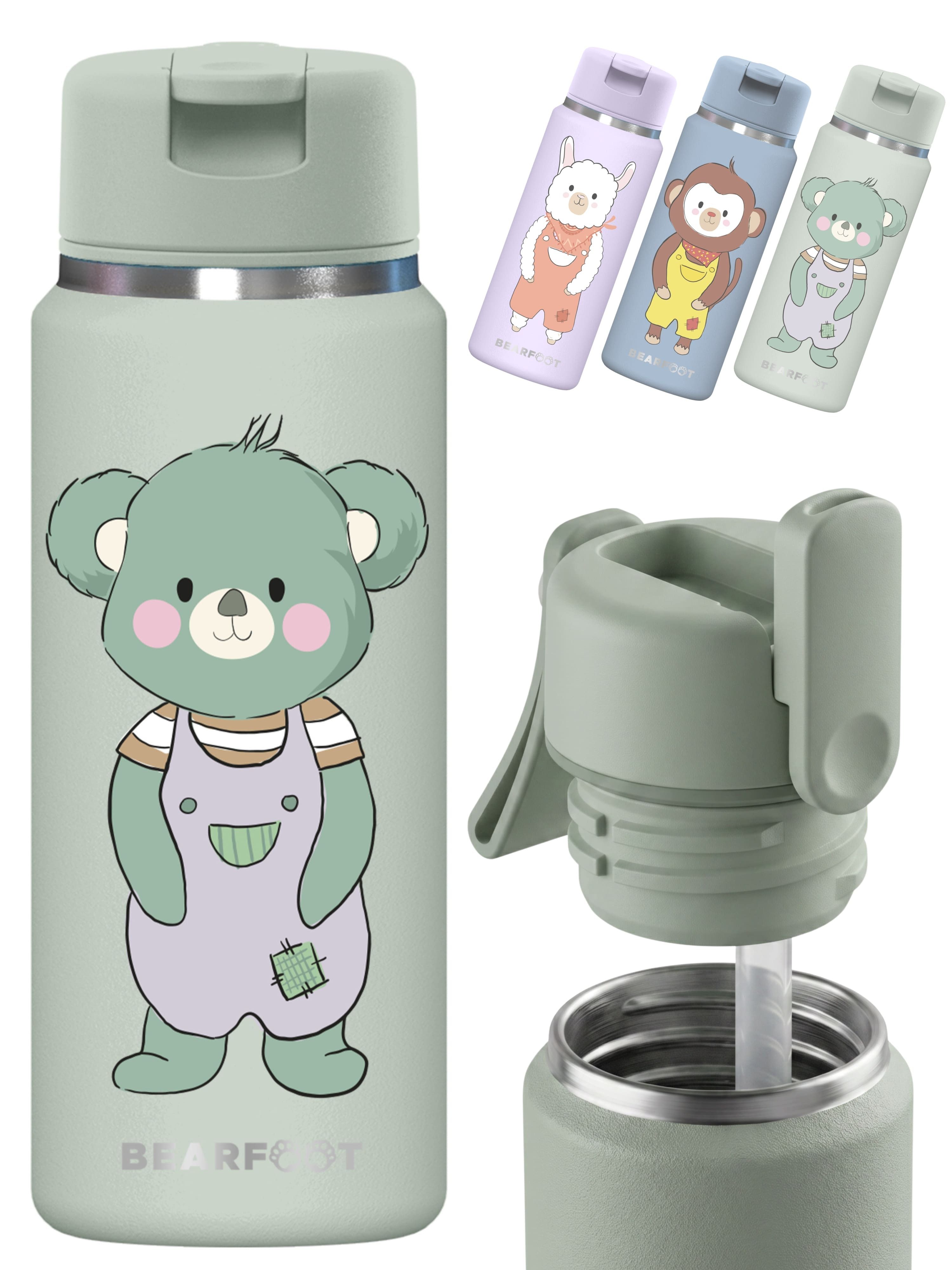 BEARFOOT Trinkflasche TINY Thermo Kinder Trinkflasche Edelstahl - Koala, Thermosflasche, auslaufsicher, Edelstahl, Kinderflasche, BPA-frei