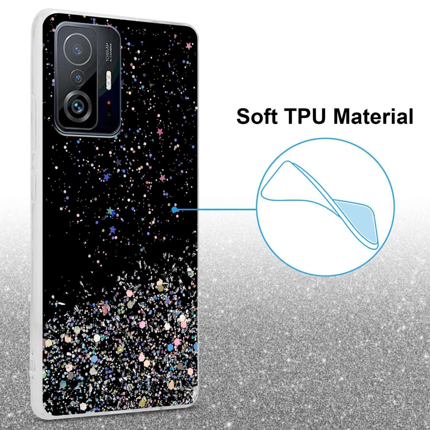 Cadorabo Handyhülle für Xiaomi 11T / 11T PRO Hülle Xiaomi 11T / 11T PRO, Flexible TPU Silikon Handy Schutzhülle - Hülle - mit Glitzer