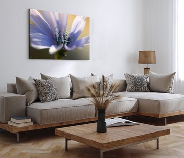 Sinus Art Leinwandbild 120x80cm Wandbild auf Leinwand Lilie Blume Blüte Lila Makrofotografie, (1 St)