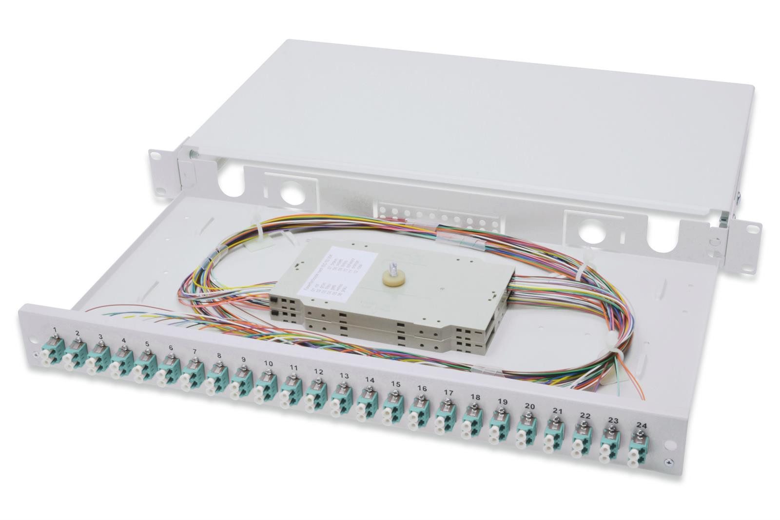 ASSMANN ASSMANN Spleißbox, 1U, Equipped 24xLC duplex,M25 Schraube OM3 ...