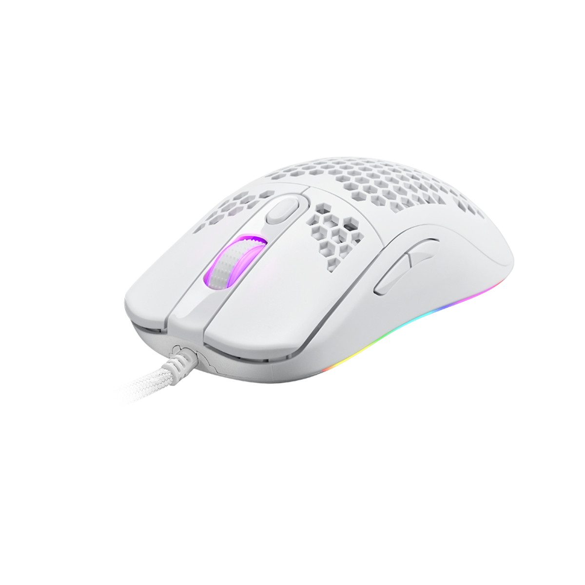Qware Gaming Norfolk Gaming Maus kabelgebunden bis zu 12800 DPI weiß Gaming-Maus – Bild 2 von 4