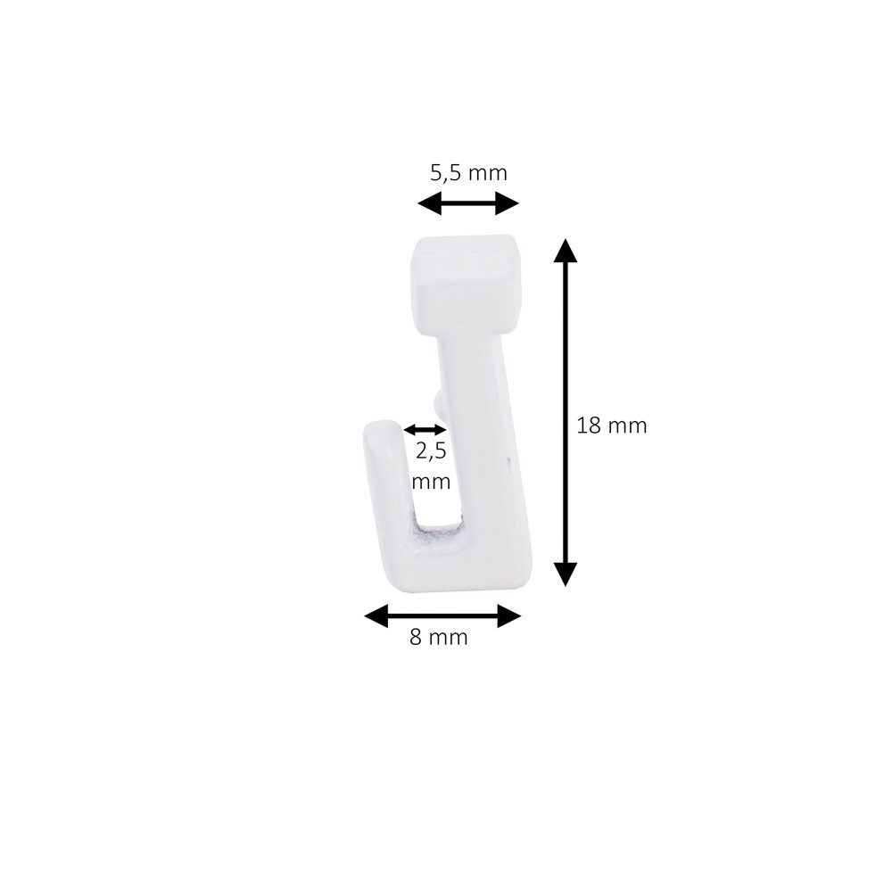 SOFT-RAIL Seilhaken Gleithaken für Perlonseile mit einer Schlaufe, für Galerieschienen & Bilderschienen, (Set, 5-St), Zubehör – Bild 3 von 3