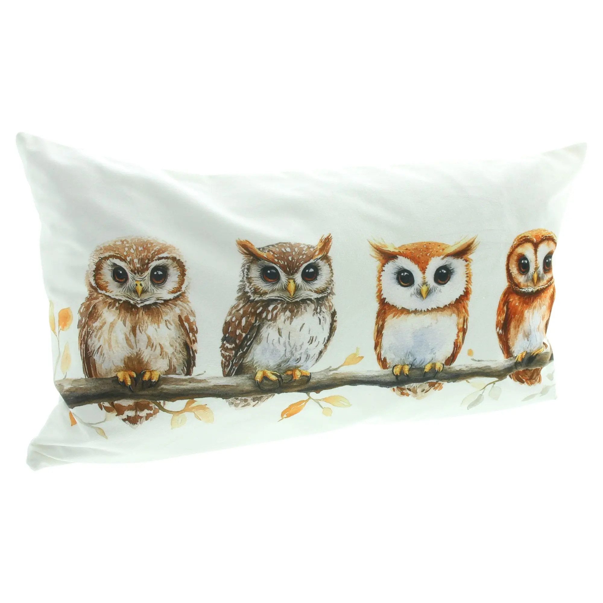 Home-trends24.de Kissenhülle Kissenhülle Eule Kissenbezug Sofa Deko Kissen 50 x 30 cm