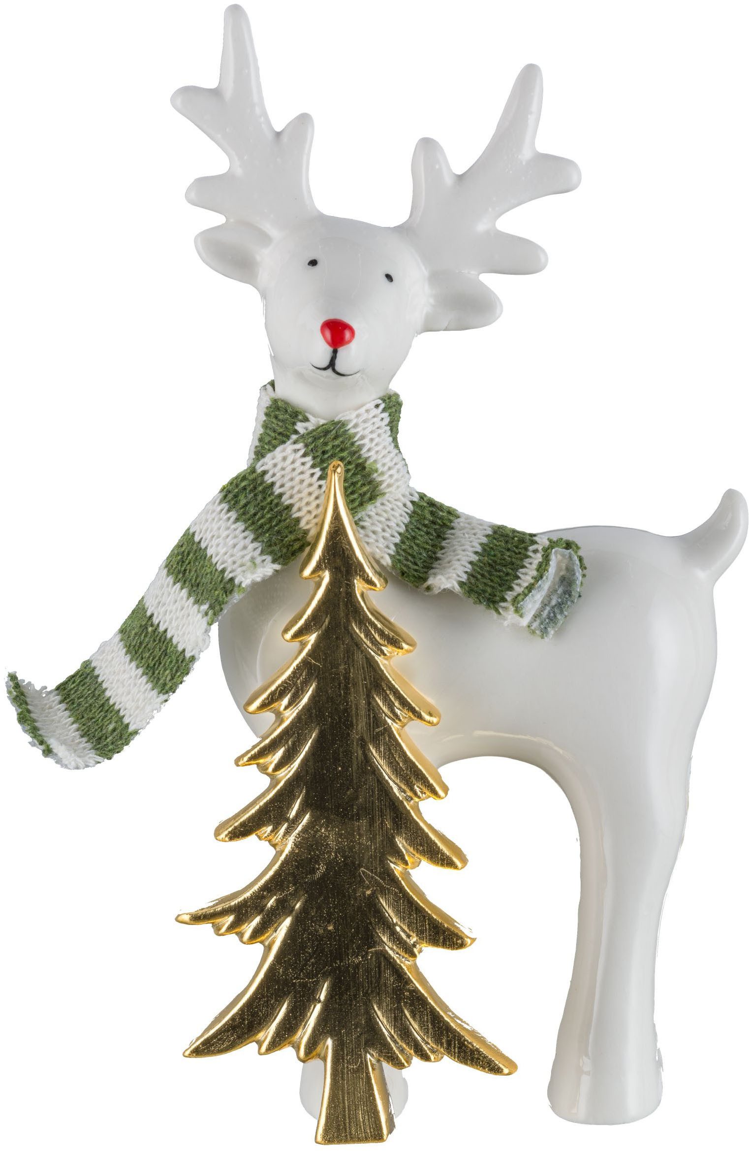 Creativ home Weihnachtsfigur Hirsch (1 St), mit Schal