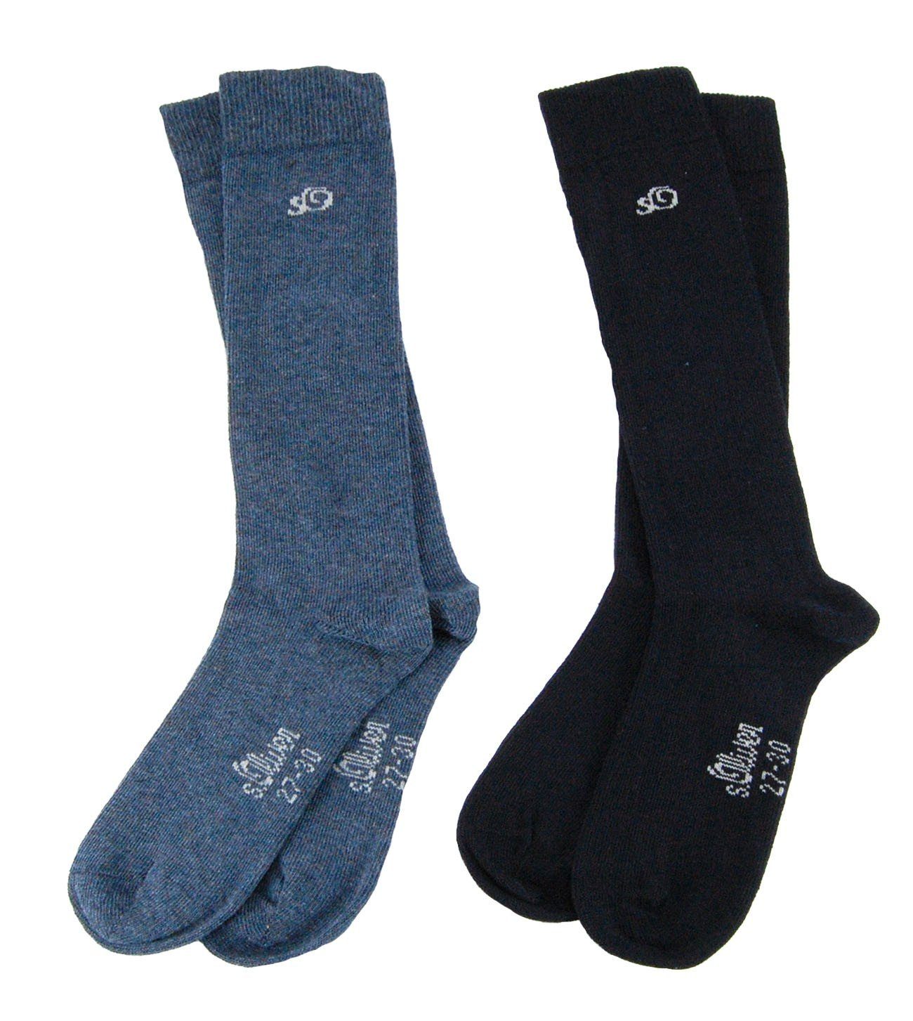 s.Oliver Kniestrümpfe S22002 (Packung, 2-Paar, 2 Paar) Kinder Kniestrümpfe, Mädchen oder Jungen, mit Baumwolle, Kindersocken