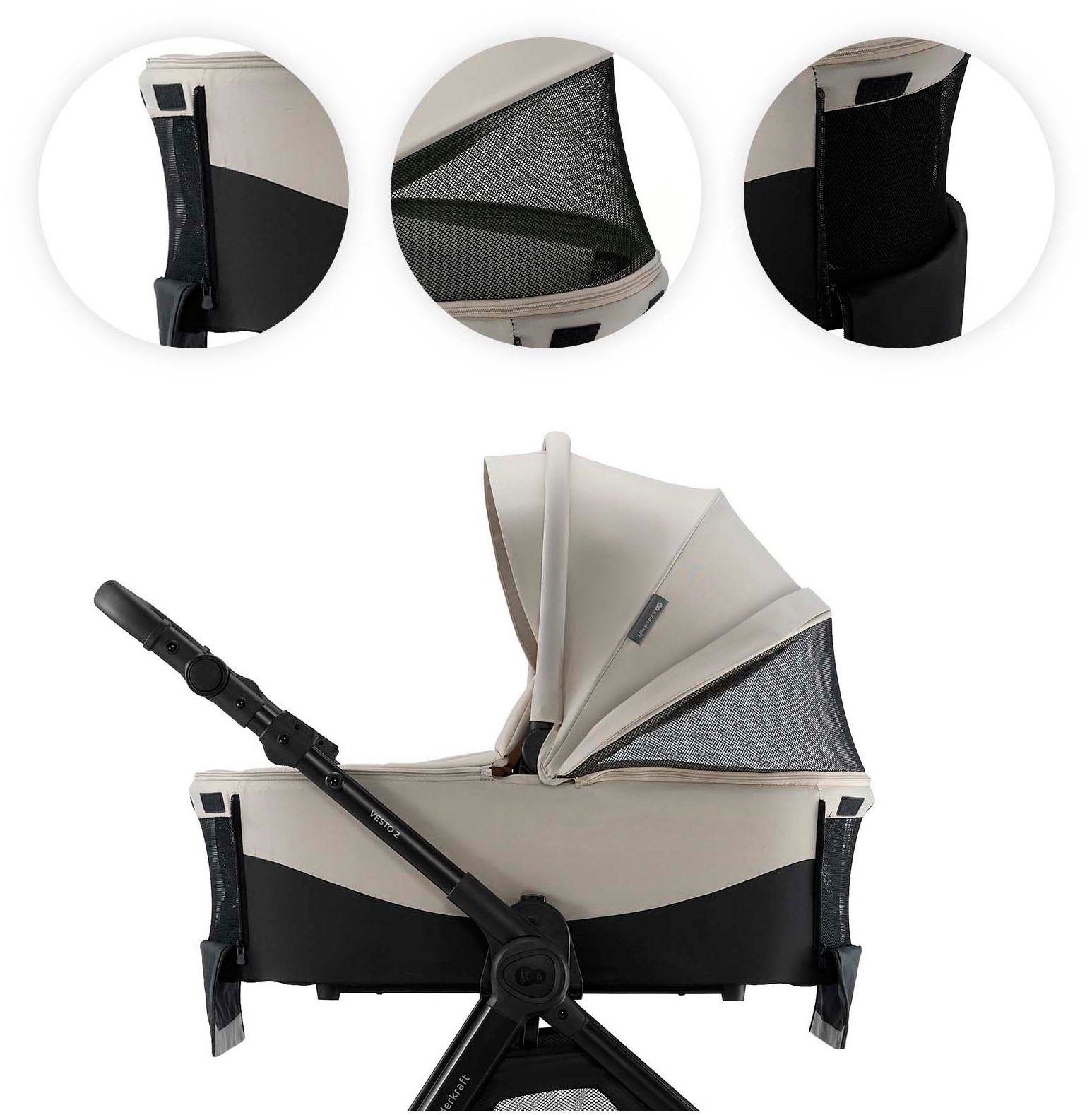 Kinderkraft Kombi-Kinderwagen VESTO 2 - 2in1, (Set, 10-tlg) – Bild 5 von 5