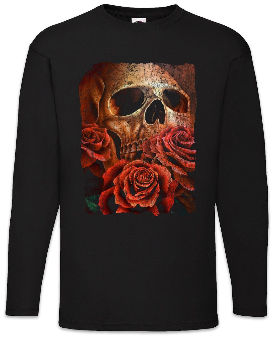 Langarmshirt Skull Of The Eric Langarm T-Shirt Roses Schädel Tattoo Totenschädel