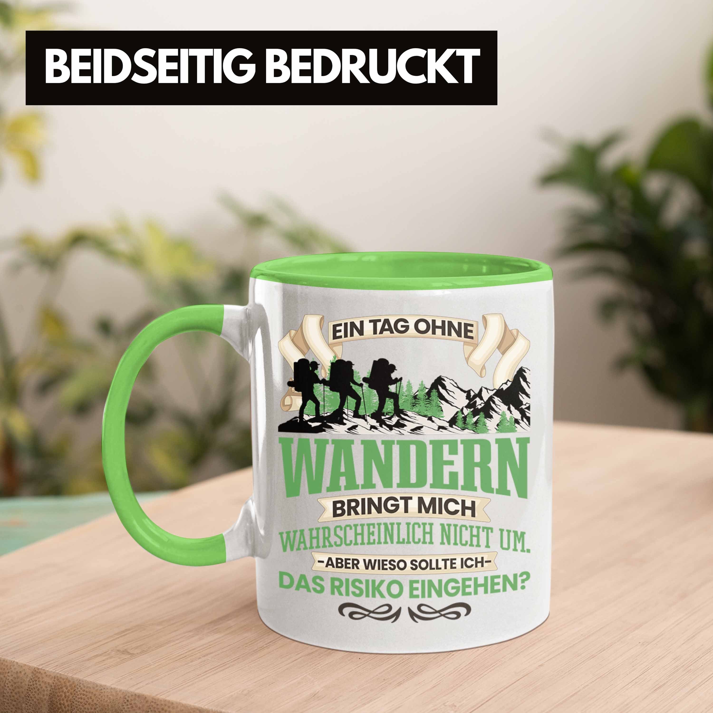Trendation Tasse Trendation - Wandern Spruch für Geschenk Lustiger Berge Grün Tasse Wanderer