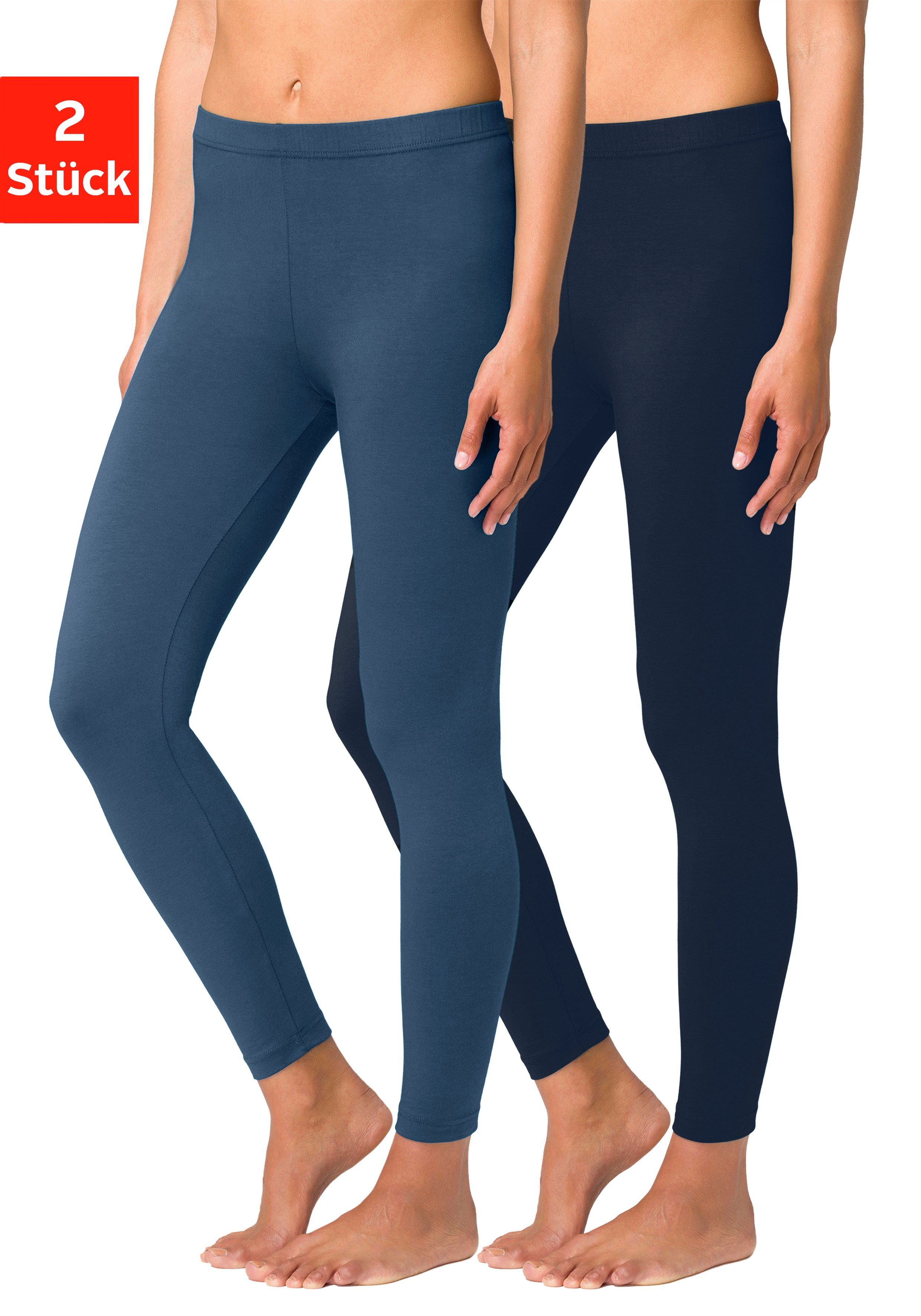 Vivance Active by Lascana Leggings (2er-Pack) mit Gummibund, Loungewear