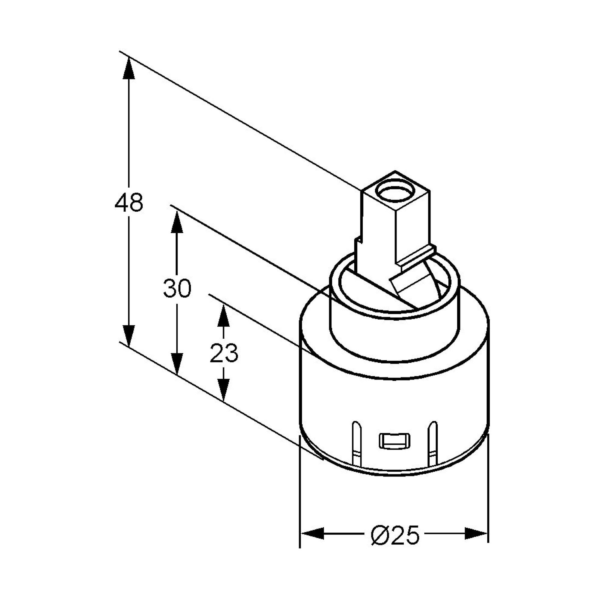 Kludi Spültischarmatur K-25 Kartusche (25 mm) - Steuereinheit 7486800-00