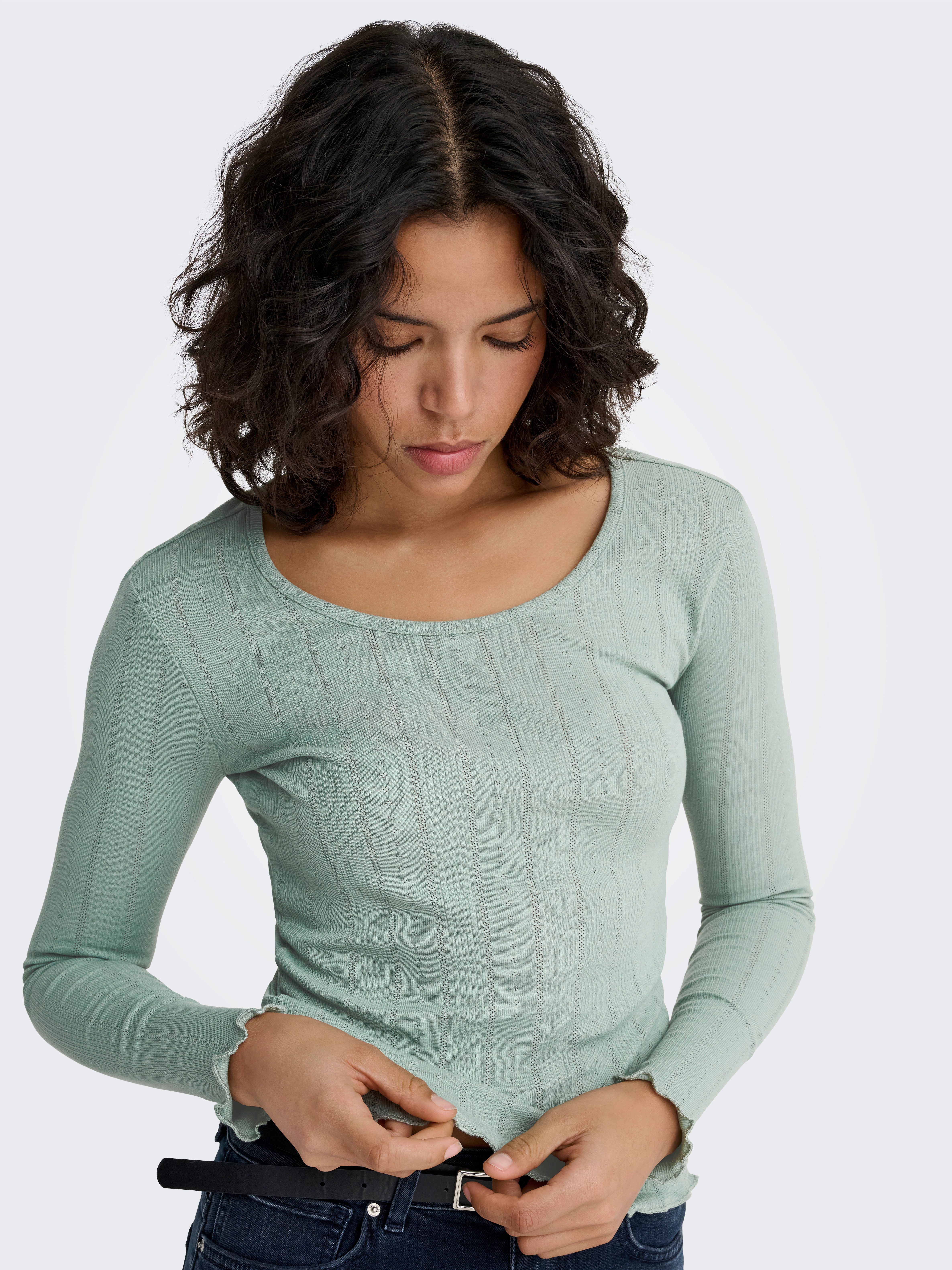 ONLY Langarmshirt ONLTENNA O-NECK L/S TOP JRS NOOS günstig online kaufen