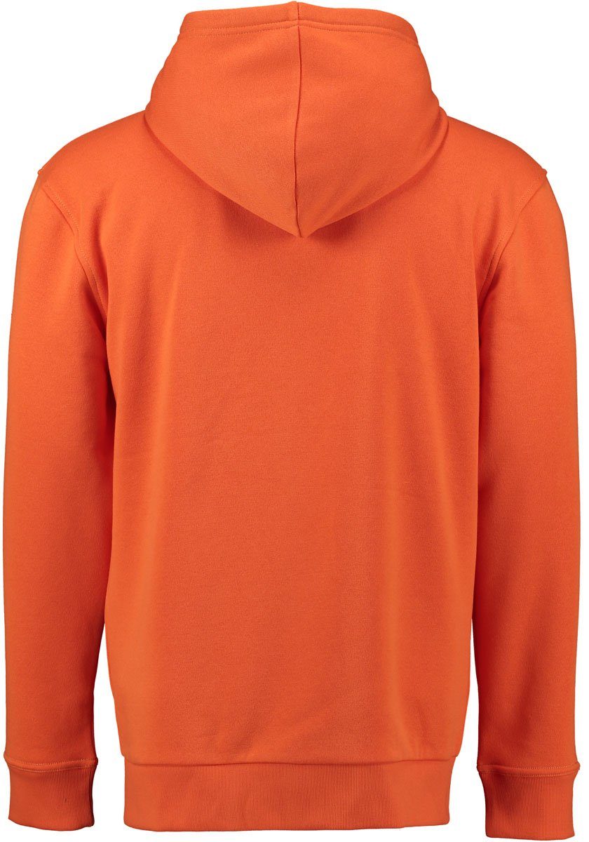 Sweatjacke mit orange Zip-Jacke und Collins Kängurutaschen Tom Zawul Kapuze