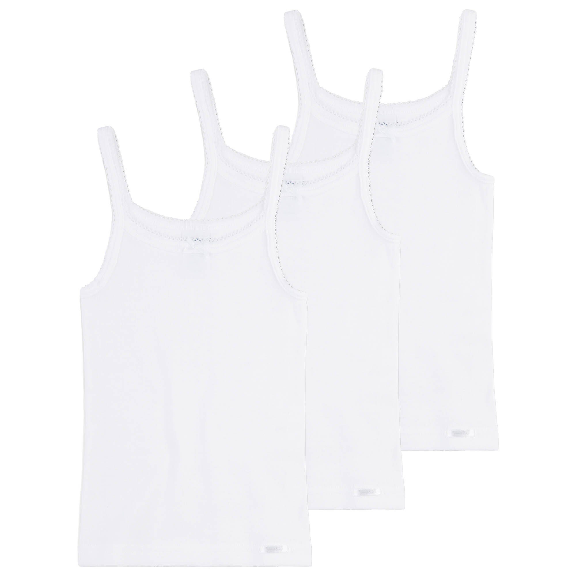 Sanetta Unterhemd Mädchen Unterhemden 3er Pack Shirts ohne Arm Top