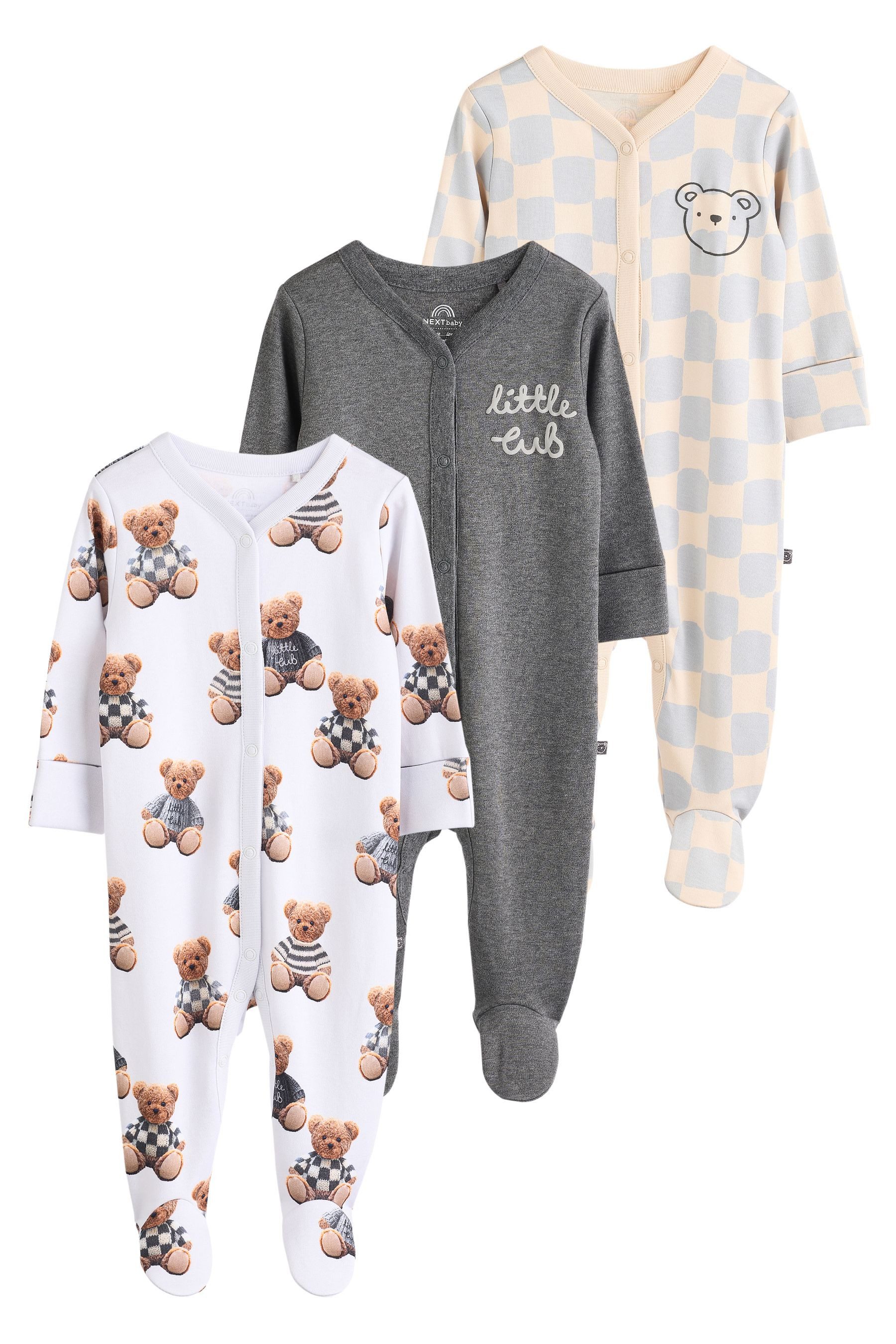Schlafoverall Schlafanzüge für Babys, 3er-Pack