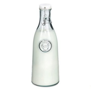 Zeller Present Wäschekorb Glasflasche "Recycled" m. Bügelverschluss, 990 ml