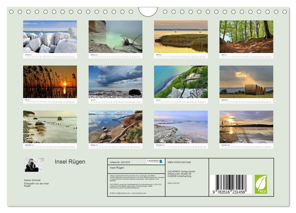 Thumbnail - CALVENDO Wandkalender Insel Rügen (Wandkalender 2026 DIN A4 quer), CALVENDO Monatskalender