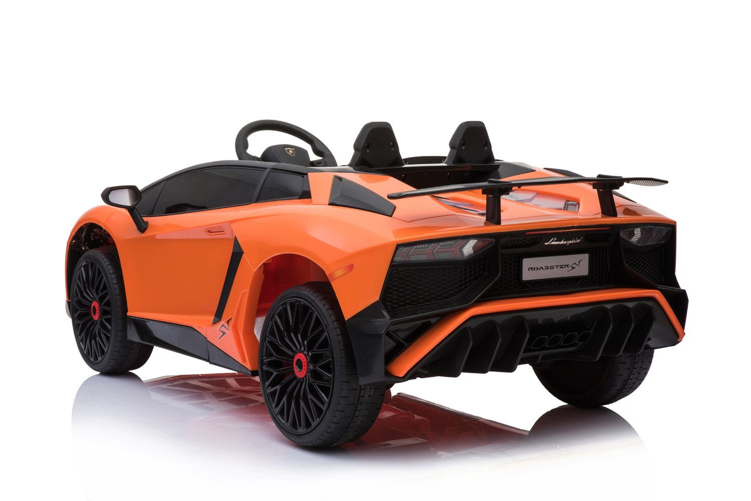BoGi Elektro-Kinderauto Aventador SV Orange EVA Lamborghini 12V10Ah Reifen Elektroauto Kinderfahrzeug