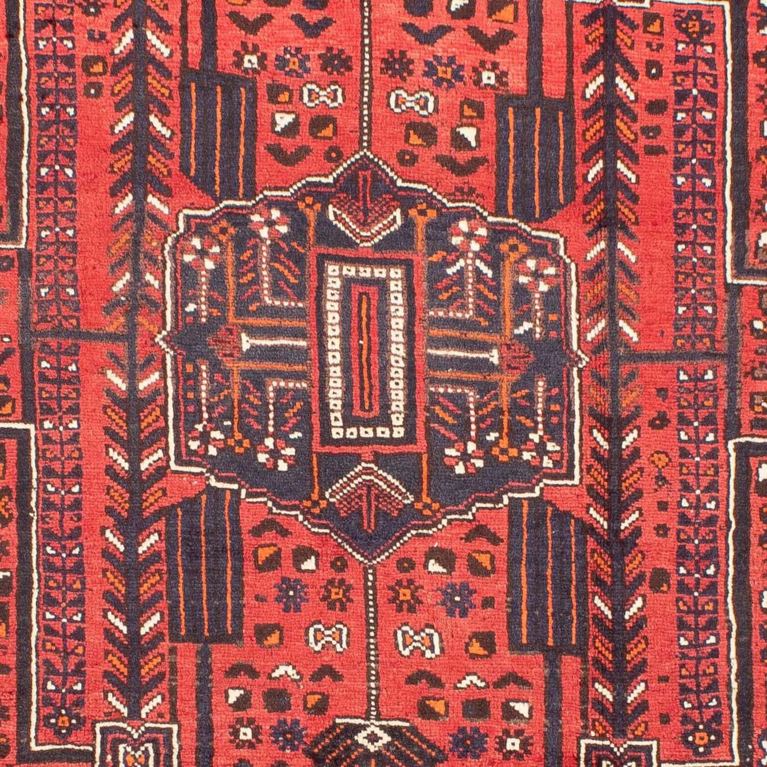 x mm, mit 218 Medaillon cm, Wollteppich 10 Rosso morgenland, Unikat Shiraz Höhe: 295 rechteckig, Zertifikat