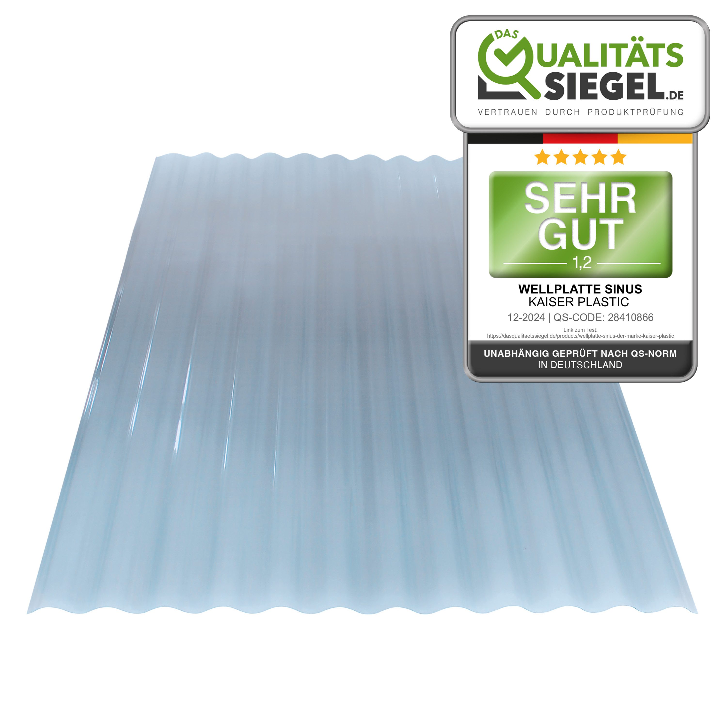 Wellplatte transparent für Dach - Sinus 76/18 Dachplatten glatt & klar