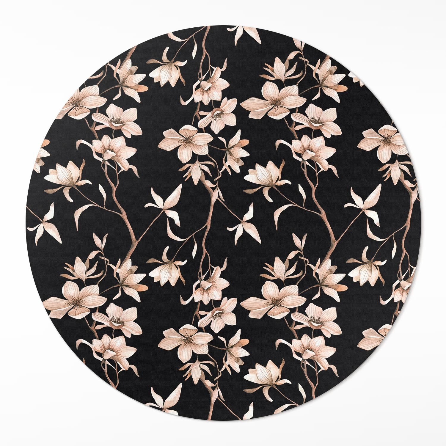 Tulup Vinylteppich Pvc Teppich Elegante Blumen Teppich Auf Pvc Vinyl Teppich Läufer, Höhe: 50 mm
