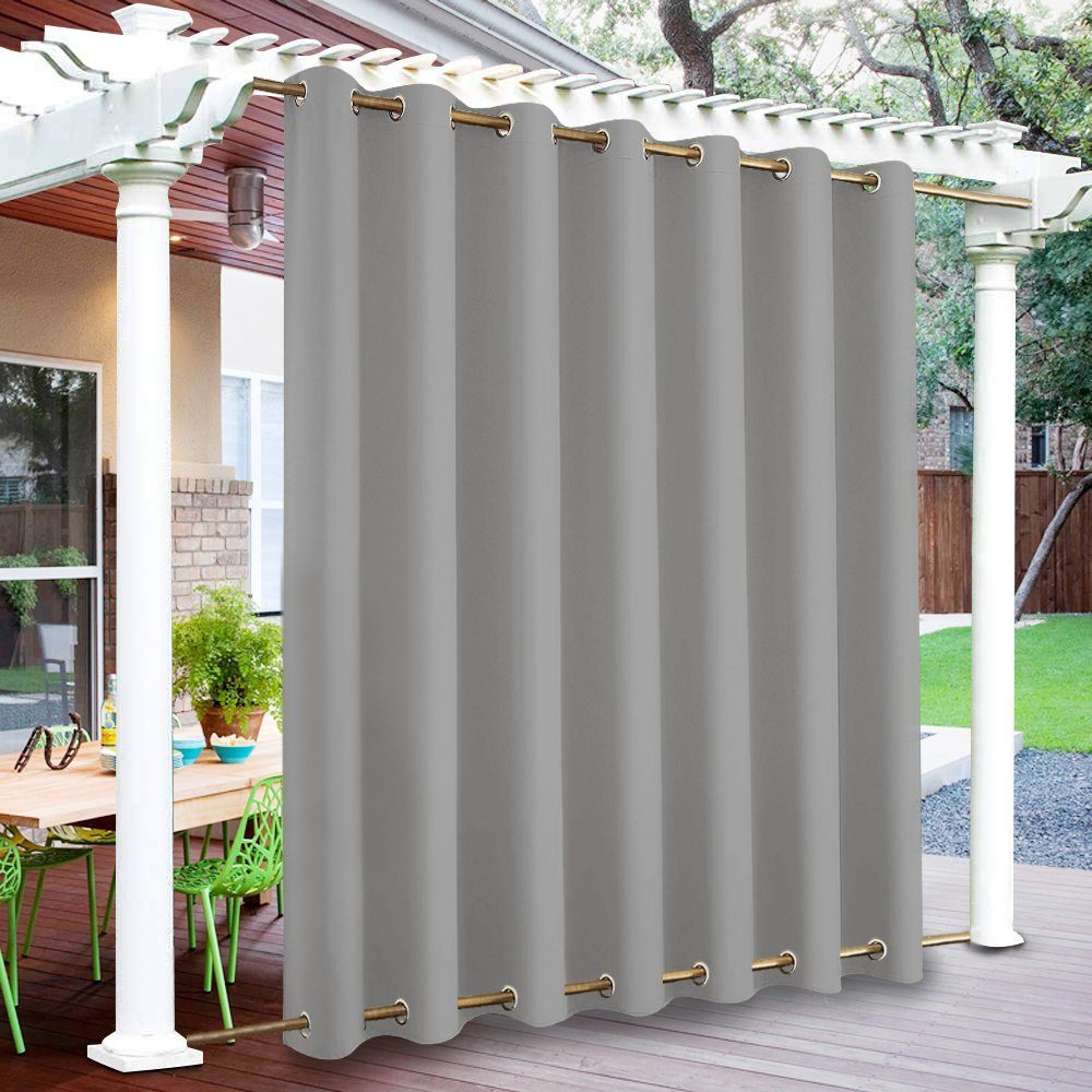 Rosnek Vorhang Outdoor Thermisch isoliert, for Garten Pergola,Rasen Terrasse (1 St), Ösen, Wasserdicht