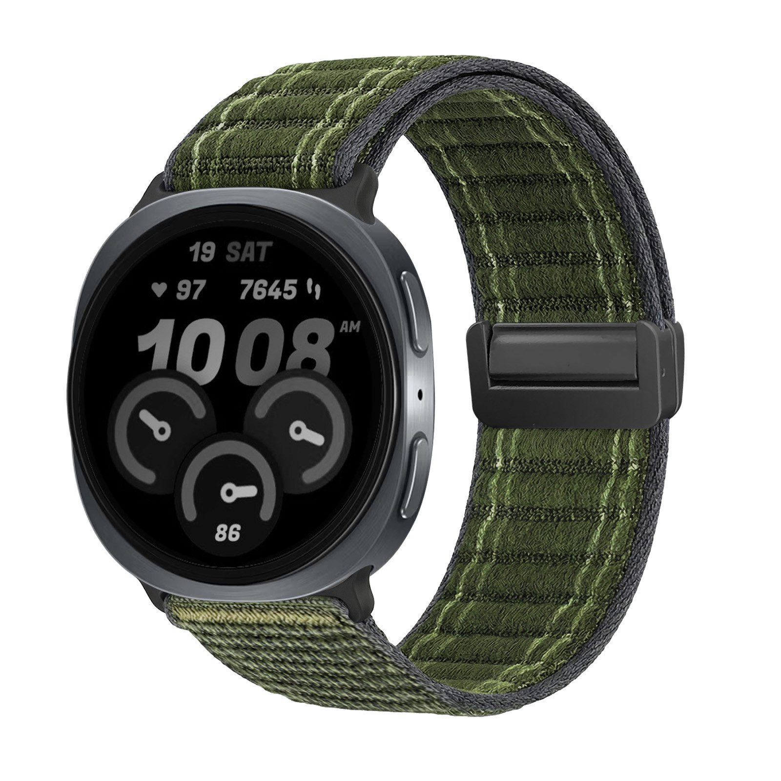 Tec-Expert Smartwatch-Armband für Samsung Galaxy Watch8 40 mm Armband Ersatz Wechsel Band, Nylon Textil mit Magnetverschluss, stufenlos Verstellbar atmungsaktiv