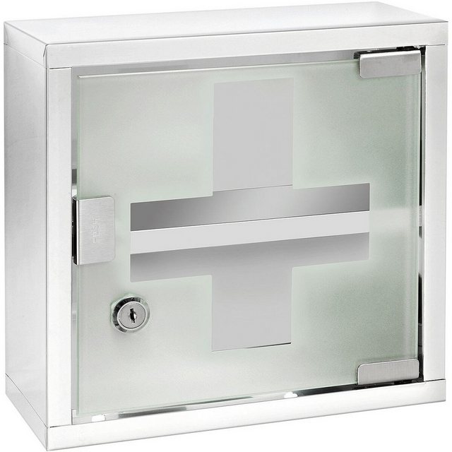 WENKO Medizinschrank mit abschließbarer Tür, 25 x 25 cm