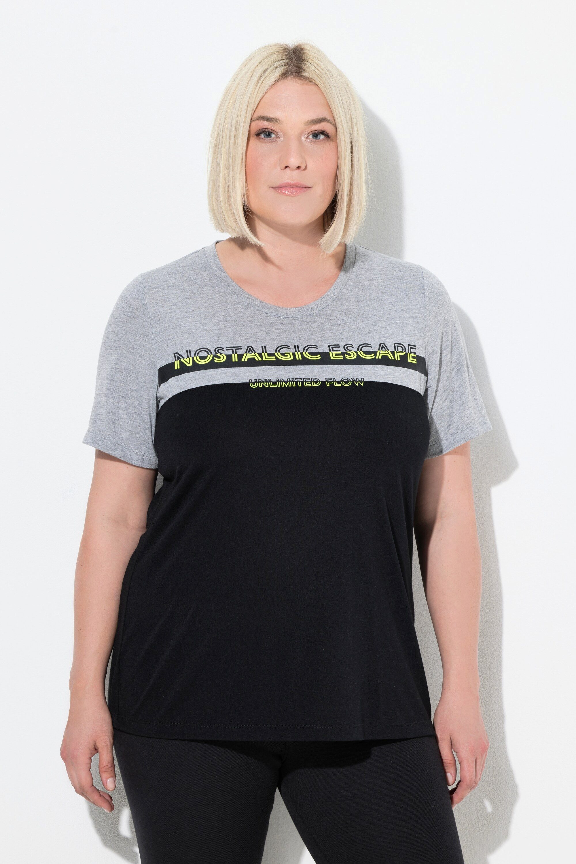 Ulla Popken T-Shirt Funktionsshirt antibakteriell Rundhals Halbarm günstig online kaufen