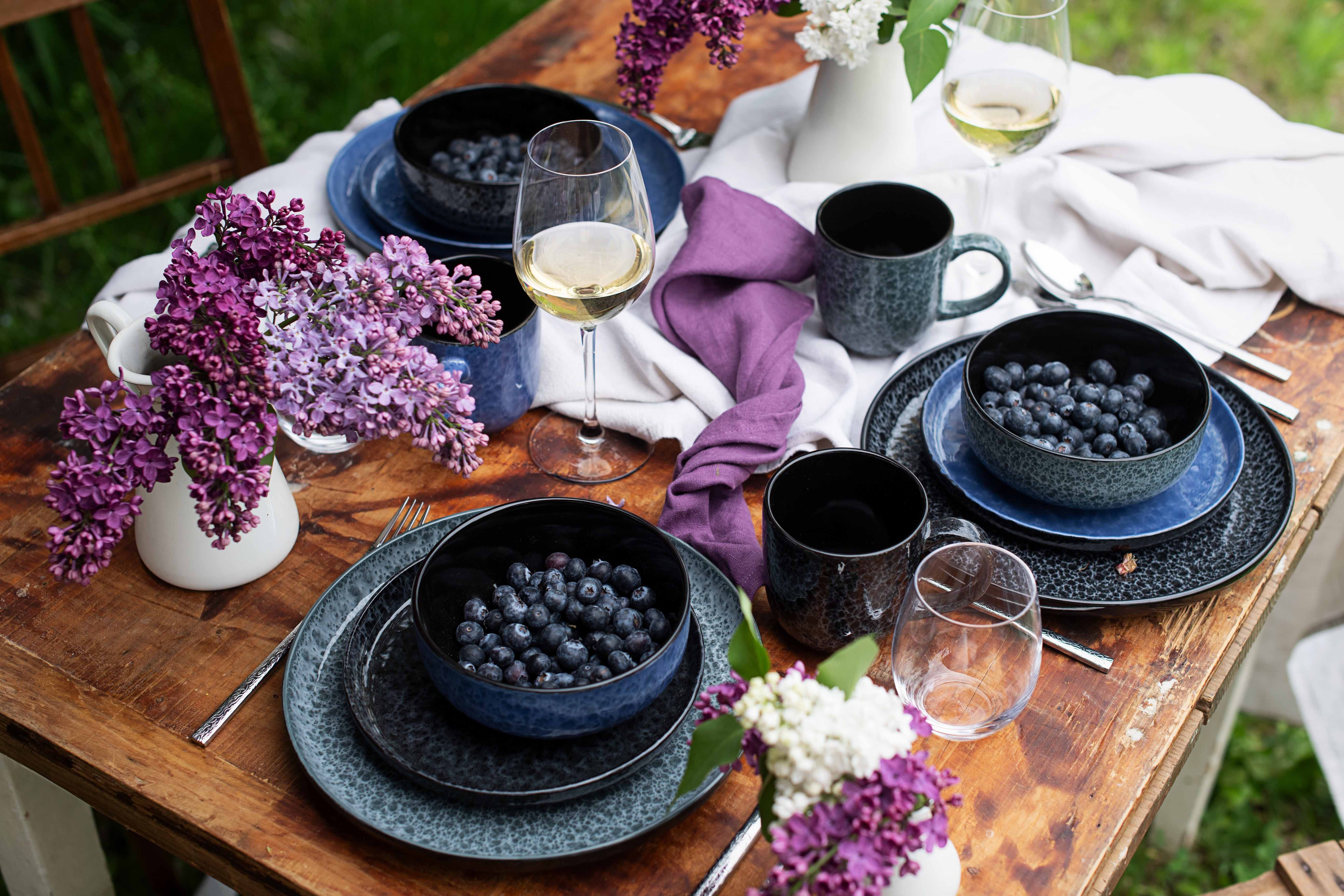 MÄSER Kombiservice FILIPPA, Kombiservice, Steinzeug (16-tlg), 4 Personen, Steinzeug, Geschirr-Set, Service