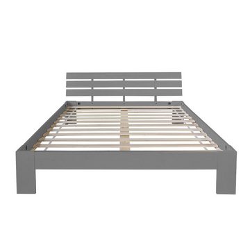 Homestyle4u Holzbett Doppelbett mit Matratze Lattenrost 120x200 cm Bett