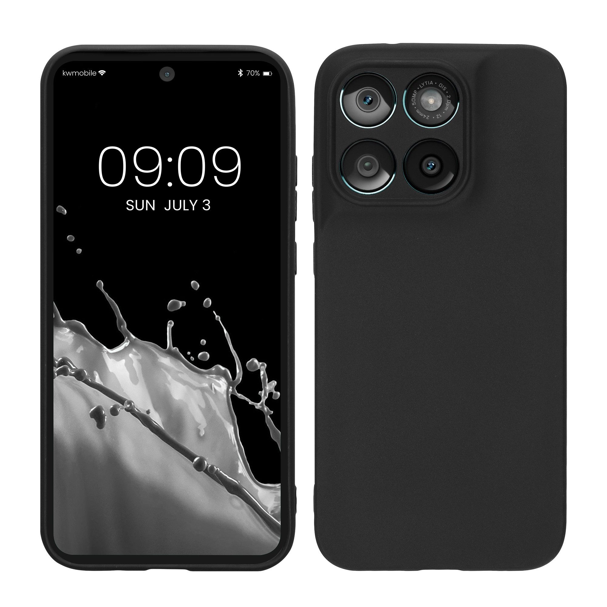kwmobile Smartphone-Hülle Handyhülle für Motorola Moto G67 / G77 / G87 Hülle, Weiches Handy Silikon Case - Schutzhülle Cover