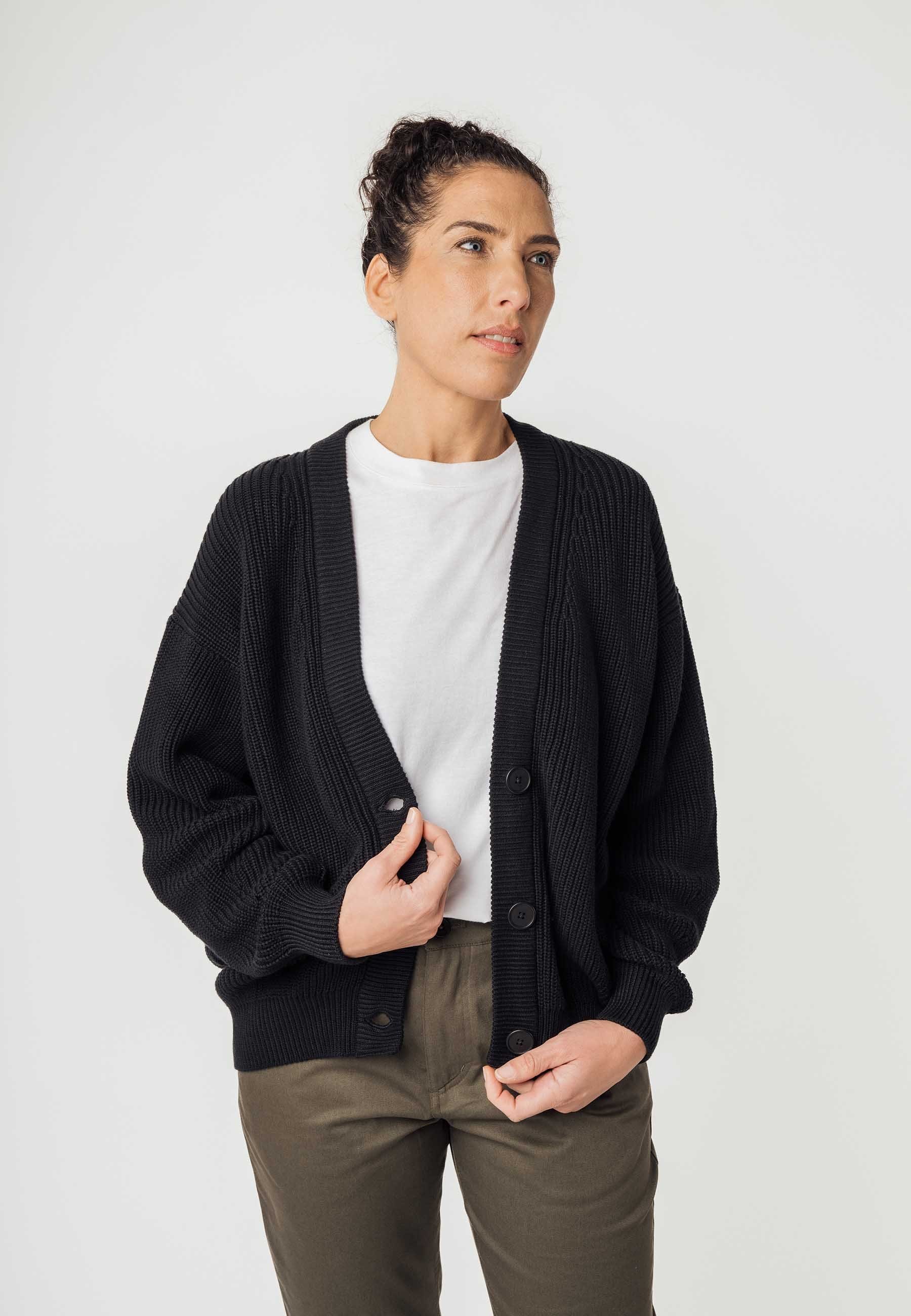 MELA NEESHA schwarz Strick Cardigan Cardigan