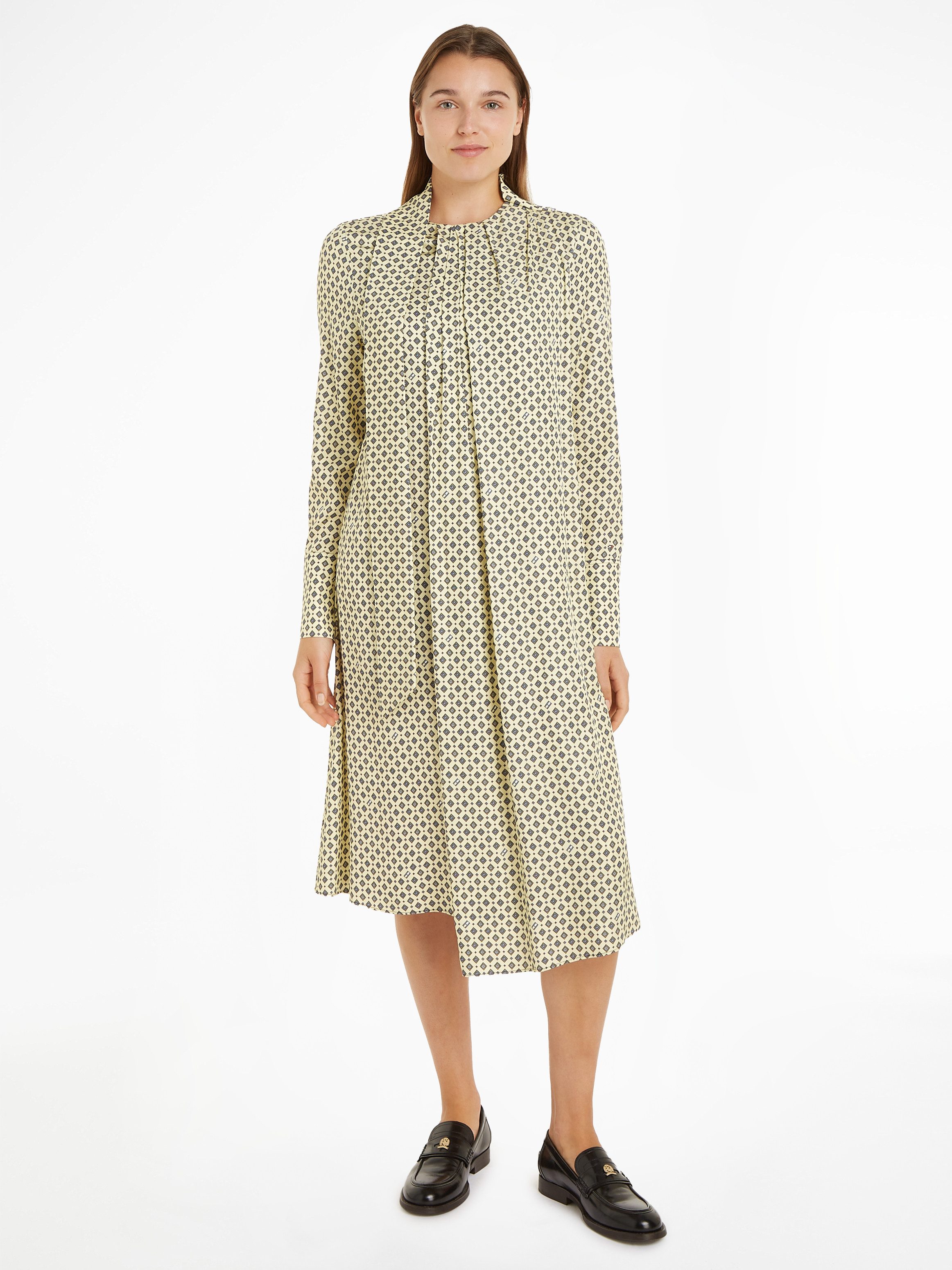 Blusenkleid FOULARD DRAPED MIDI DRESS