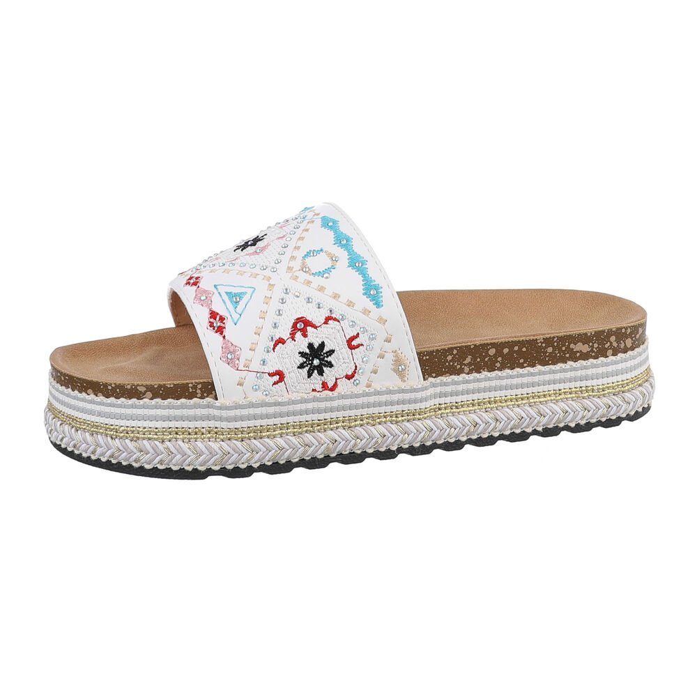 Ital-Design Damen Mules Freizeit Plateausandaletten (85698076) Flach Pantol günstig online kaufen