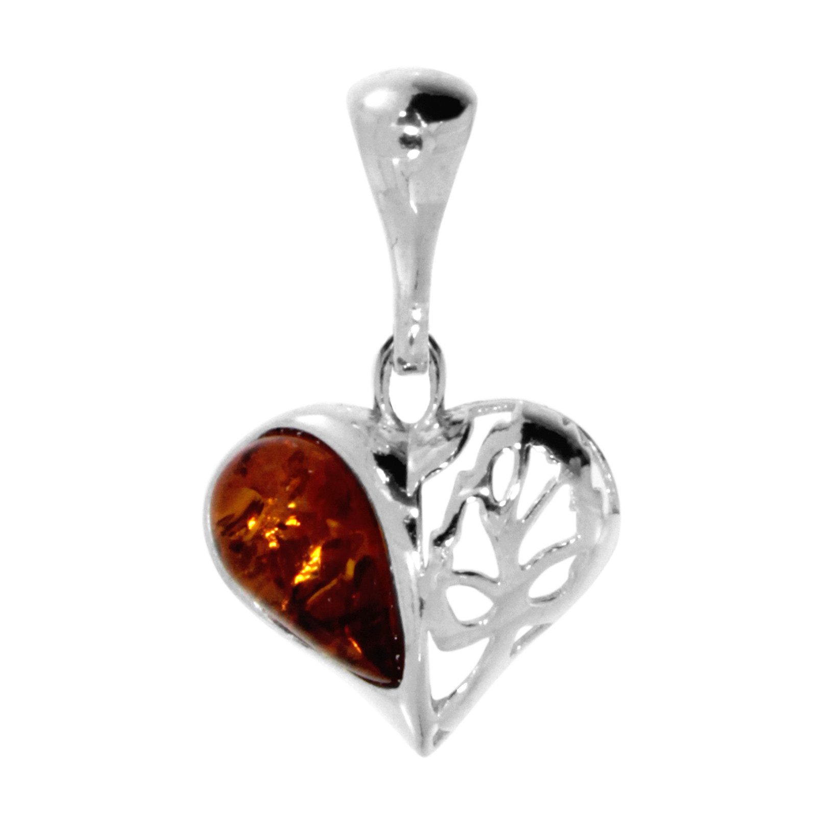 Kettenanhänger Ostsee-Schmuck Anhänger Herz 15 mm Anhänger Herz 15 mm