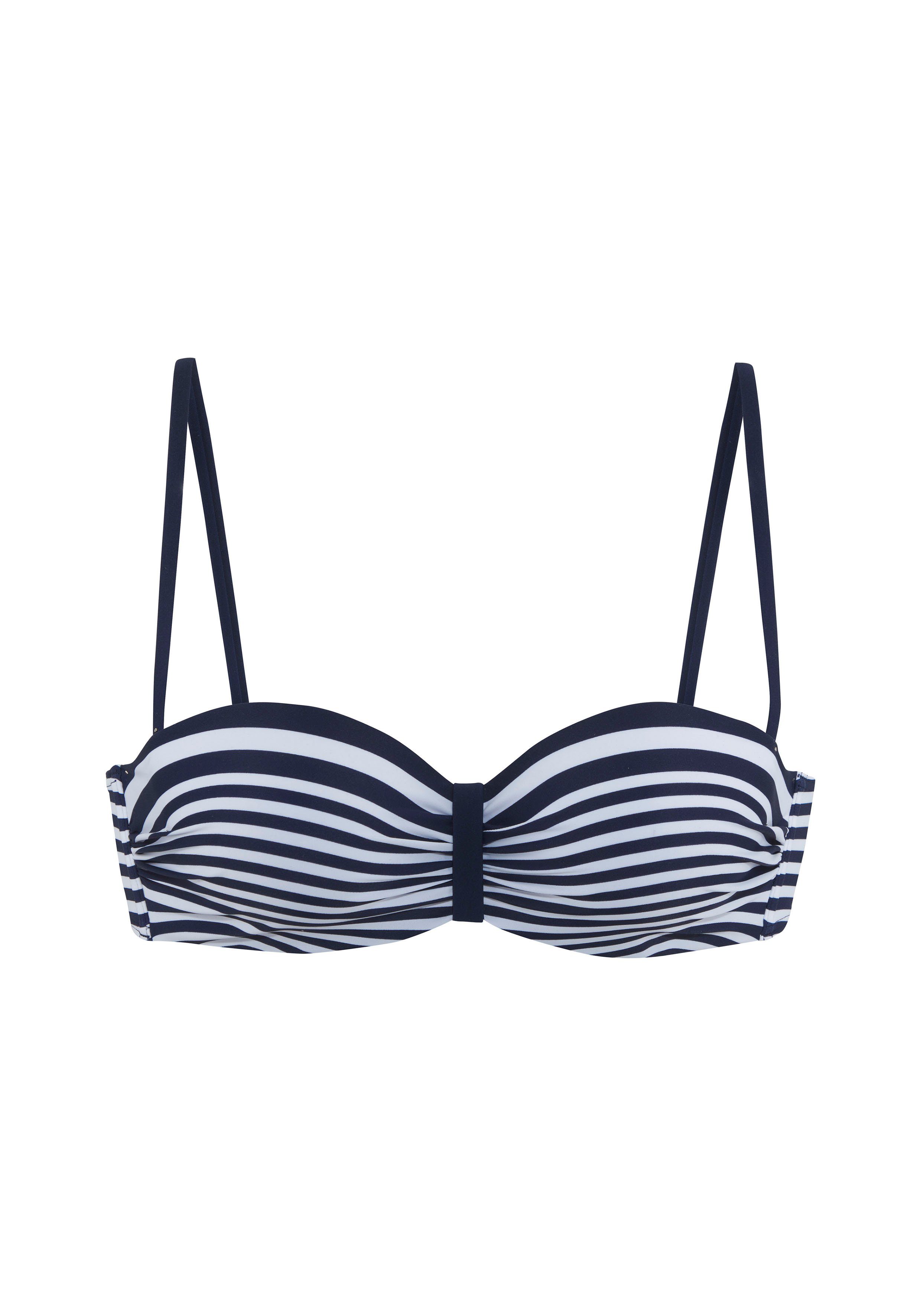 LASCANA Bügel-Bandeau-Bikini-Top Myst, mit platziertem Streifen-Design günstig online kaufen