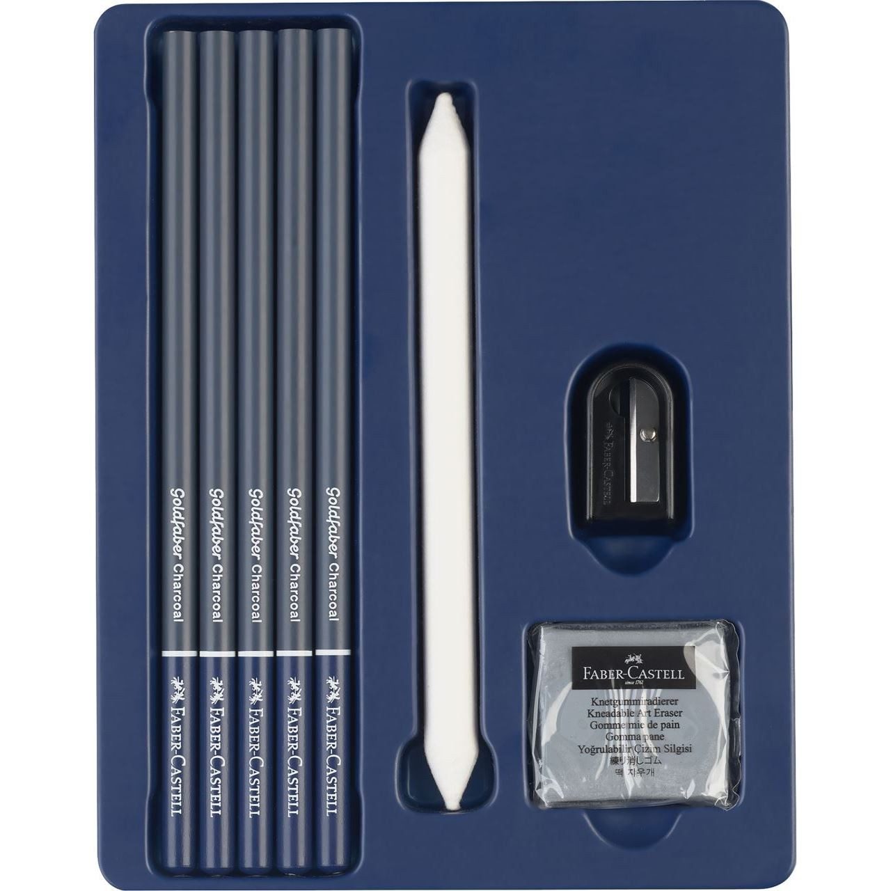Faber-Castell Zeichenkohle Faber-Castell Goldfaber - Charcoal Zeichenset - 8-teilig