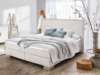 SANSIBAR Living Boxspringbett Boxspringbett SANSIBAR LANGEOOG beige Box-Spring-Bett Doppelbett