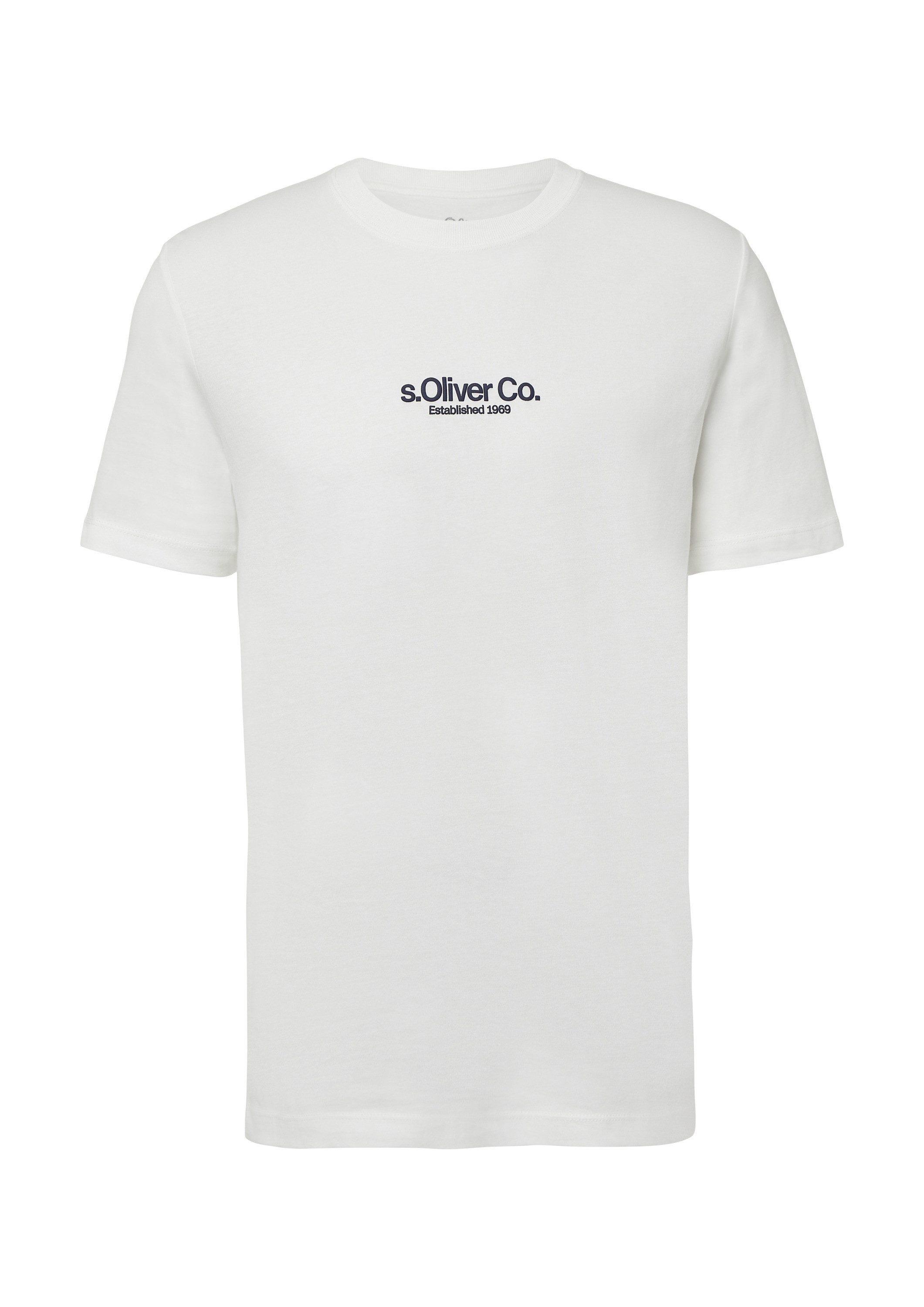 s.Oliver Kurzarmshirt T-Shirt T-Shirt aus Baumwolle mit Logo-Print günstig online kaufen